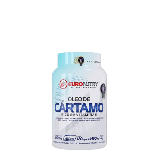 Óleo de Cártamo + VITAMINA E - 120 CÁPSULAS