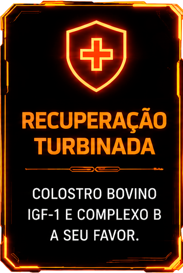 Recuperação turbinada: colostro bovino, IGF-1 e complexo B a seu favor.